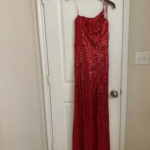 Red Sequin Gown